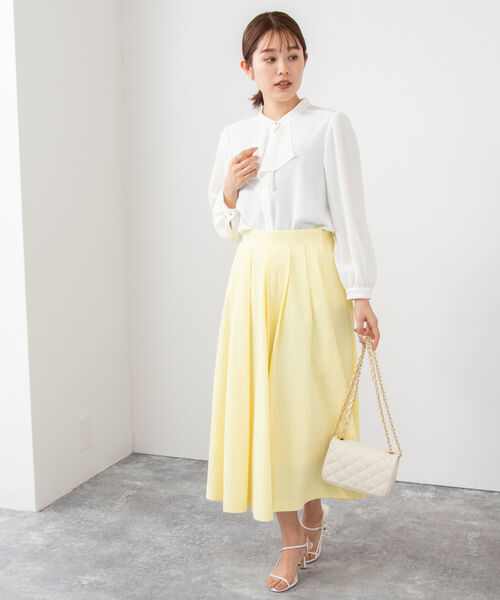 NOLLEY’S Sophi（ノーリーズソフィ）の「ジョーゼットラッフルブラウス（シャツ/ブラウス・レディース・ベビーピンク/オフホワイト/ホワイト系その他4・36/38）」の11枚目の写真