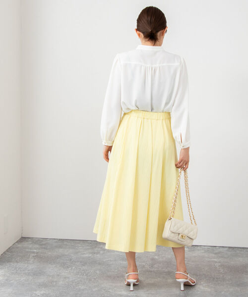 NOLLEY’S Sophi（ノーリーズソフィ）の「ジョーゼットラッフルブラウス（シャツ/ブラウス・レディース・ベビーピンク/オフホワイト/ホワイト系その他4・36/38）」の12枚目の写真