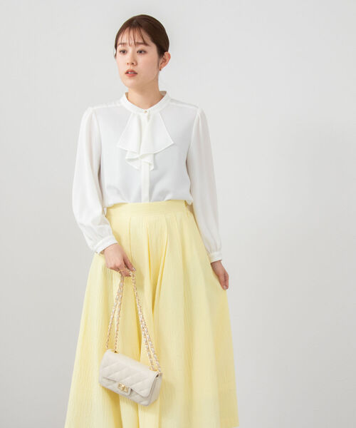 NOLLEY’S Sophi（ノーリーズソフィ）の「ジョーゼットラッフルブラウス（シャツ/ブラウス・レディース・ベビーピンク/オフホワイト/ホワイト系その他4・36/38）」の13枚目の写真