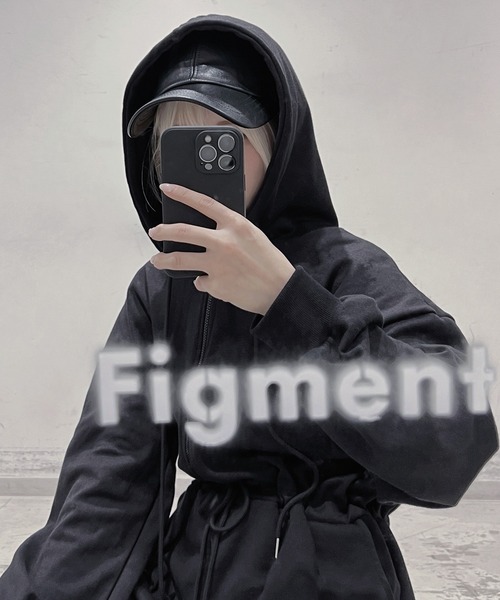 Figments（フィグメンツ）の「ショートロンパース（サロペット/オーバーオール・レディース・ブラック/グレー・FREE）」の11枚目の写真