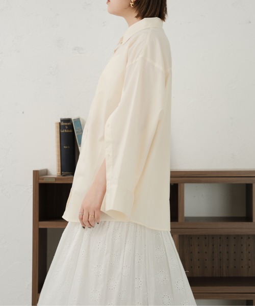 Ambre Ciel（アンブルシエル）の「袖スリットマルチウェイシャツ／【WEB/EC限定商品】（シャツ/ブラウス・レディース・ピンク/ブルー/オフホワイト/アイボリー・FREE）」の12枚目の写真