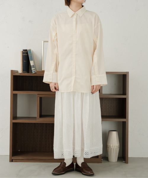 Ambre Ciel（アンブルシエル）の「袖スリットマルチウェイシャツ／【WEB/EC限定商品】（シャツ/ブラウス・レディース・ピンク/ブルー/オフホワイト/アイボリー・FREE）」の17枚目の写真