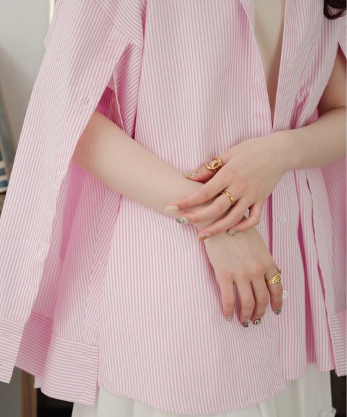 Ambre Ciel（アンブルシエル）の「袖スリットマルチウェイシャツ／【WEB/EC限定商品】（シャツ/ブラウス・レディース・ピンク/ブルー/オフホワイト/アイボリー・FREE）」の19枚目の写真