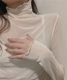 メロウフリルシアーハイネックインナーカットソー