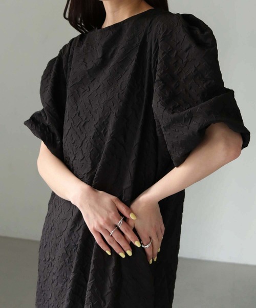 Lant Kalte（ラントカルテ）の「【Lant Kalte】ふくれジャガードワンピース（ワンピース・レディース・アイボリー/グレイッシュベージュ/ブラック・M）」の17枚目の写真