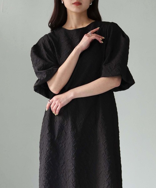 Lant Kalte（ラントカルテ）の「【Lant Kalte】ふくれジャガードワンピース（ワンピース・レディース・アイボリー/グレイッシュベージュ/ブラック・M）」の14枚目の写真