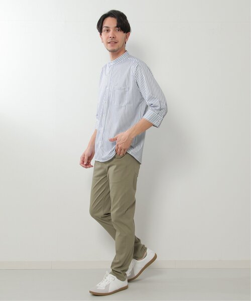 ikka(イッカ)の「7分袖イージーケアバンドカラーシャツ(シャツ/ブラウス・メンズ・ホワイト/ブルー・L/M/XL/S)」の16枚目の写真