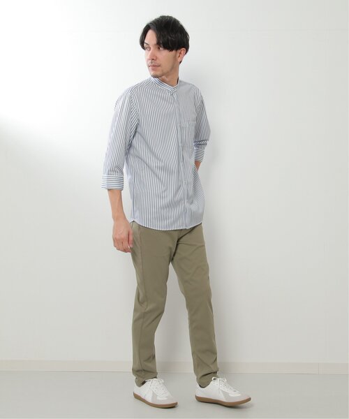 ikka(イッカ)の「7分袖イージーケアバンドカラーシャツ(シャツ/ブラウス・メンズ・ホワイト/ブルー・L/M/XL/S)」の18枚目の写真