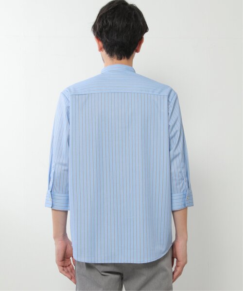 ikka(イッカ)の「7分袖イージーケアバンドカラーシャツ(シャツ/ブラウス・メンズ・ホワイト/ブルー・L/M/XL/S)」の20枚目の写真