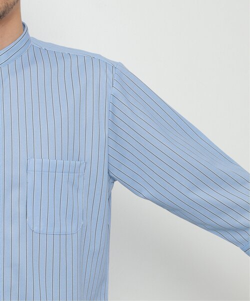 ikka(イッカ)の「7分袖イージーケアバンドカラーシャツ(シャツ/ブラウス・メンズ・ホワイト/ブルー・L/M/XL/S)」の22枚目の写真