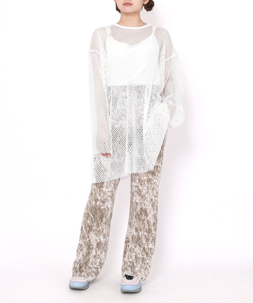 PUNYUS（プニュズ）の「タイダイ柄プリーツパンツ（その他パンツ・レディース・ブラック/カーキ・1/3/4/2）」の8枚目の写真