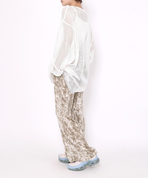 PUNYUS（プニュズ）の「タイダイ柄プリーツパンツ（その他パンツ・レディース・ブラック/カーキ・1/3/4/2）」の9枚目の写真