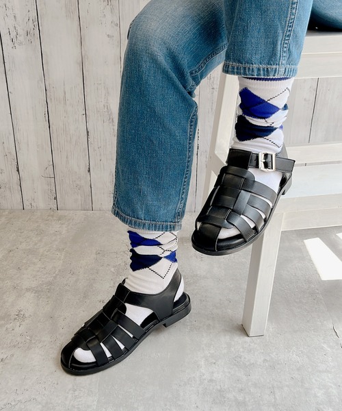 Noubel Voug Relax（ヌーベルヴォーグリラックス）の「メニーストラップグルカサンダル（サンダル・レディース・ブラック/ホワイト・M/LL/L/S）」の13枚目の写真