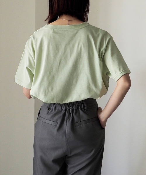 Riberry(リベリー)の「NEW JERSEY胸刺繍Tシャツ(Tシャツ/カットソー・レディース・ネイビー/ミント/オフホワイト/スミクロ/オートミール・FREE)」の19枚目の写真