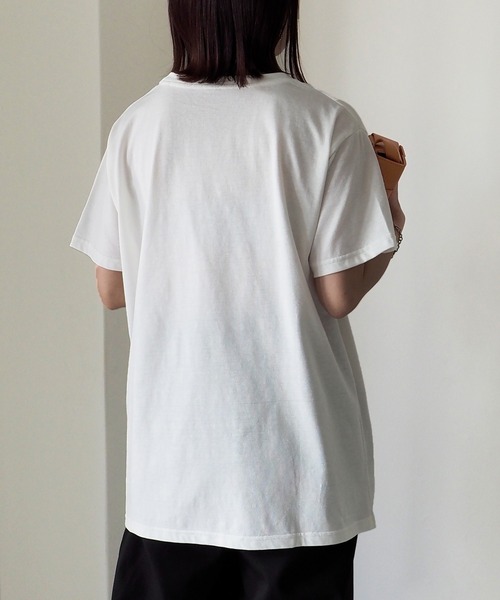 Riberry(リベリー)の「NEW JERSEY胸刺繍Tシャツ(Tシャツ/カットソー・レディース・ネイビー/ミント/オフホワイト/スミクロ/オートミール・FREE)」の7枚目の写真