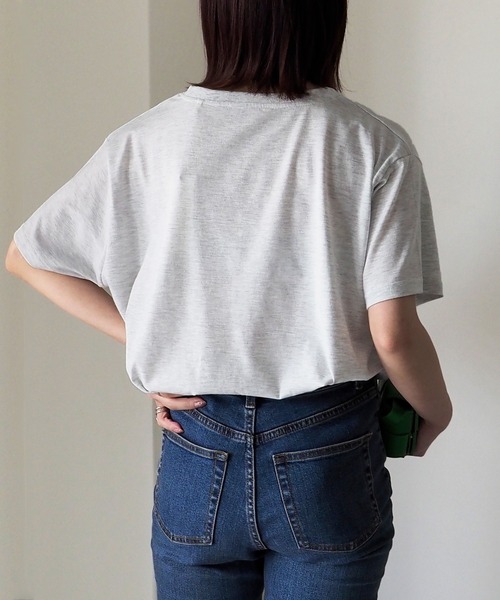 Riberry(リベリー)の「NEW JERSEY胸刺繍Tシャツ(Tシャツ/カットソー・レディース・ネイビー/ミント/オフホワイト/スミクロ/オートミール・FREE)」の20枚目の写真