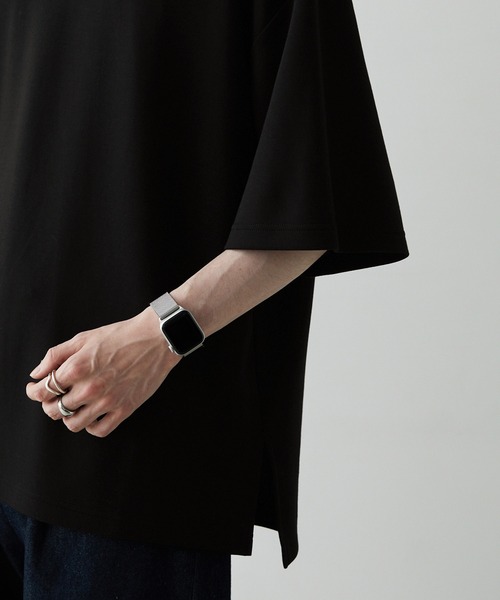 Anchor Smith（アンカー スミス）の「ハイポンチビッグシルエットドレープ半袖カットソー（Tシャツ/カットソー・メンズ・ホワイト/ライトグレー/ブラウン/ベージュ/ネイビー/チャコール/ブラック/オリーブ/スモークピンク/ワイン/セージグリーン/グレイッシュブルー/イエロー/ブルー/モカ/アッシュブラウン・M/L）」の20枚目の写真