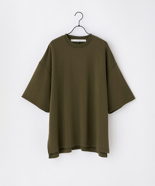 Anchor Smith（アンカー スミス）の「ハイポンチビッグシルエットドレープ半袖カットソー（Tシャツ/カットソー・メンズ・ホワイト/ライトグレー/ブラウン/ベージュ/ネイビー/チャコール/ブラック/オリーブ/スモークピンク/ワイン/セージグリーン/グレイッシュブルー/イエロー/ブルー/モカ/アッシュブラウン・M/L）」の22枚目の写真