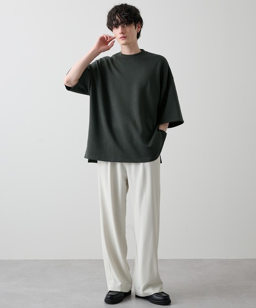 メンズ 長ズボン ストレート ビッグシルエット T02960 ROOP TOKYO スラックス 2TUCK WIDE STRAIGHT SLACKS/2タック