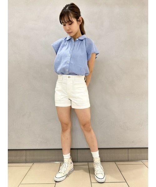 GAP（ギャップ）の「クリンクル ガーゼ メタリックストライプ ドルマン