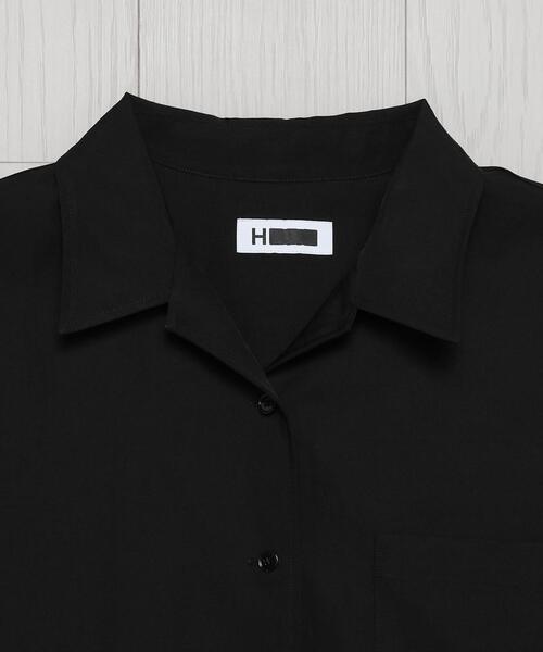 エイチビューティアンドユース H BEAUTY＆YOUTH 半袖シャツ SATIN OPEN COLLAR SHORT SLEEVE SHIRT サテ H BEAUTY&YOUTH UNITED ARROWS（エイチビューティーアンドユース
