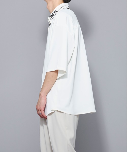 Ellno Loset（エルノロゼット）の「ローズ刺繍シャツ（シャツ/ブラウス・メンズ・オフホワイト/ブラック・LARGE/SMALL/MEDIUM）」の12枚目の写真