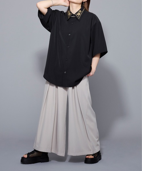 Ellno Loset（エルノロゼット）の「ローズ刺繍シャツ（シャツ/ブラウス・メンズ・オフホワイト/ブラック・LARGE/SMALL/MEDIUM）」の20枚目の写真