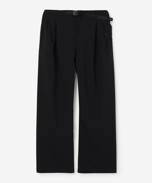 美品　グラミチ　ニコアンド別注　タックフレアパンツ　リネンコットン　Ｍ　黒 Gramicci（グラミチ）の「GRAMICCI | 〈別注〉2タックシームレス