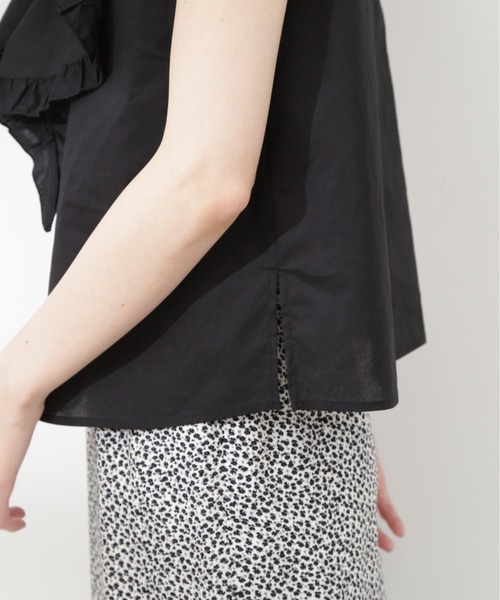 N.(N. Natural Beauty Basic)(エヌエヌナチュラルビューティーベーシック)の「◆コットンラッフルブラウス(シャツ/ブラウス・レディース・オフホワイト/ブラック/レッド・MEDIUM)」の12枚目の写真