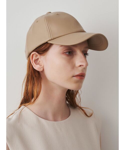 ELENDEEK（エレンディーク）の「フェイクレザーキャップ（キャップ・レディース・ブラック/ベージュ・FREE）」の6枚目の写真