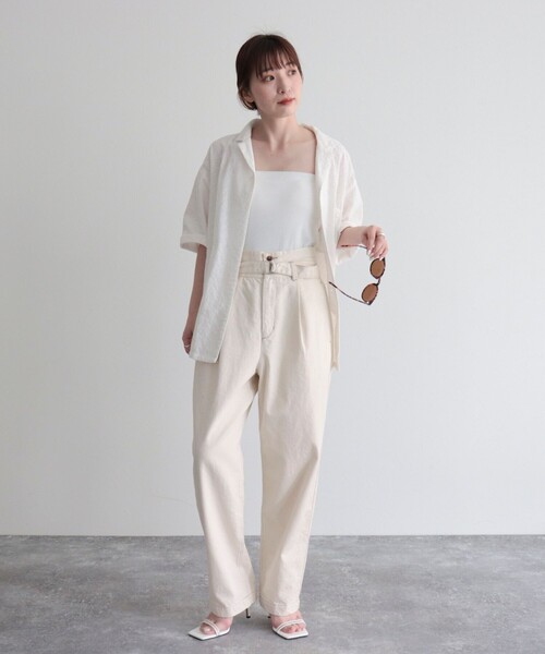 fredy emue（フレディエミュ）の「【fredy emue】ベルト付きデニムパンツ（デニムパンツ・レディース・アイボリー/ブルー/ブラック・36/38）」の5枚目の写真