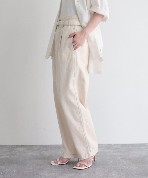 fredy emue（フレディエミュ）の「【fredy emue】ベルト付きデニムパンツ（デニムパンツ・レディース・アイボリー/ブルー/ブラック・36/38）」の11枚目の写真