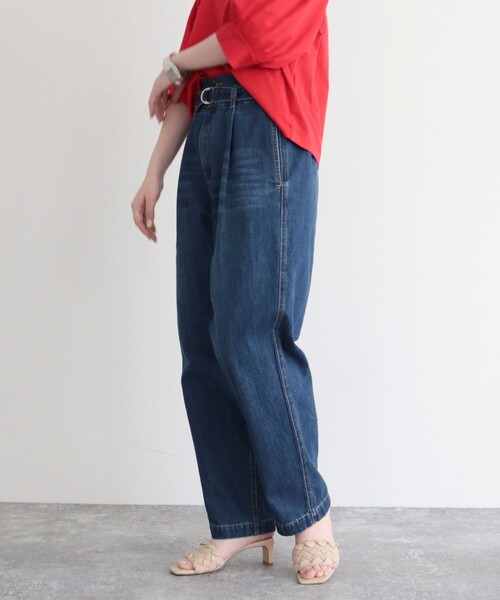 fredy emue（フレディエミュ）の「【fredy emue】ベルト付きデニムパンツ（デニムパンツ・レディース・アイボリー/ブルー/ブラック・36/38）」の19枚目の写真