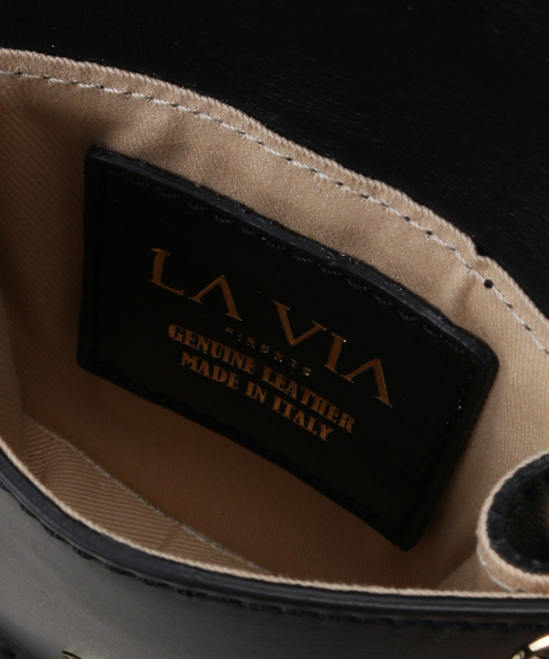 FRAMeWORK(フレームワーク)の「【LA VIA FIRENZE/ラヴィアフィレンツェ】MINI 2WAY BAG(ショルダーバッグ・レディース・ブラック/キャメル/ゴールド・FREE)」の6枚目の写真