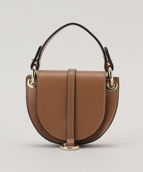 FRAMeWORK(フレームワーク)の「【LA VIA FIRENZE/ラヴィアフィレンツェ】MINI 2WAY BAG(ショルダーバッグ・レディース・ブラック/キャメル/ゴールド・FREE)」の4枚目の写真