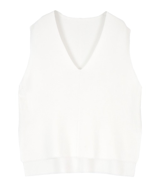 titivate（ティティベイト）の「ｻｲﾄﾞｽﾘｯﾄVﾈｯｸﾆｯﾄﾍﾞｽﾄ（ベスト・レディース・チャコール/レッド/ブルー/ブラック/ライトベージュ/オフホワイト・S/M）」の2枚目の写真