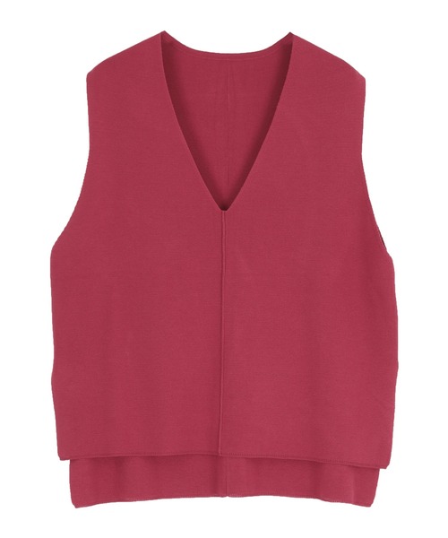 titivate（ティティベイト）の「ｻｲﾄﾞｽﾘｯﾄVﾈｯｸﾆｯﾄﾍﾞｽﾄ（ベスト・レディース・チャコール/レッド/ブルー/ブラック/ライトベージュ/オフホワイト・S/M）」の17枚目の写真