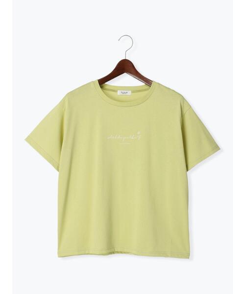 Te chichi TERRASSE(テチチテラス)の「ドローイングロゴTシャツ(Tシャツ/カットソー・レディース・チャコールグレー/グリーン/オフホワイト・F)」の10枚目の写真