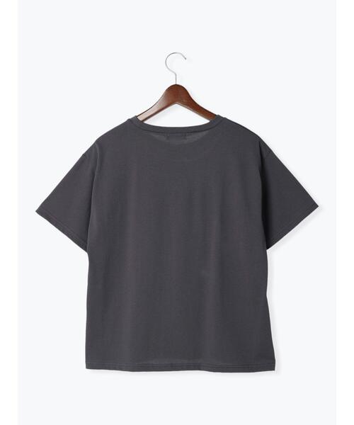 Te chichi TERRASSE(テチチテラス)の「ドローイングロゴTシャツ(Tシャツ/カットソー・レディース・チャコールグレー/グリーン/オフホワイト・F)」の14枚目の写真