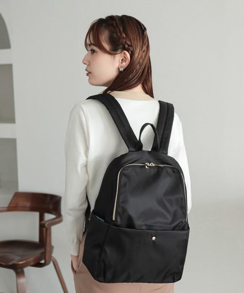 ALTROSE（アルトローズ）の「スマート 軽量 リュック ポリエステル スタンダード シンプル（バックパック/リュック・レディース・グレー/ブラック/ベージュ/ライトグレー・FREE）」の9枚目の写真