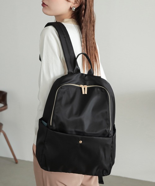 ALTROSE（アルトローズ）の「スマート 軽量 リュック ポリエステル スタンダード シンプル（バックパック/リュック・レディース・グレー/ブラック/ベージュ/ライトグレー・FREE）」の12枚目の写真