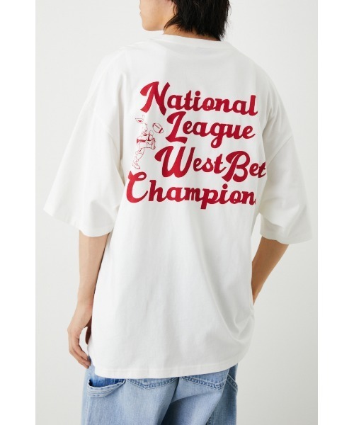 RODEO CROWNS WIDE BOWL（ロデオクラウンズワイドボウル）の「ワールドシリーズ Tシャツ（Tシャツ/カットソー・メンズ・ホワイト/ブラック/イエロー・MEDIUM/LARGE）」の2枚目の写真