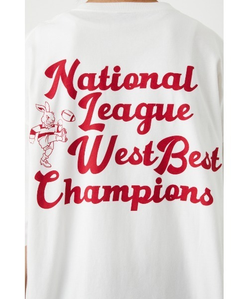 RODEO CROWNS WIDE BOWL（ロデオクラウンズワイドボウル）の「ワールドシリーズ Tシャツ（Tシャツ/カットソー・メンズ・ホワイト/ブラック/イエロー・MEDIUM/LARGE）」の6枚目の写真