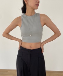 クロップドアメスリタンク（パッド入り）