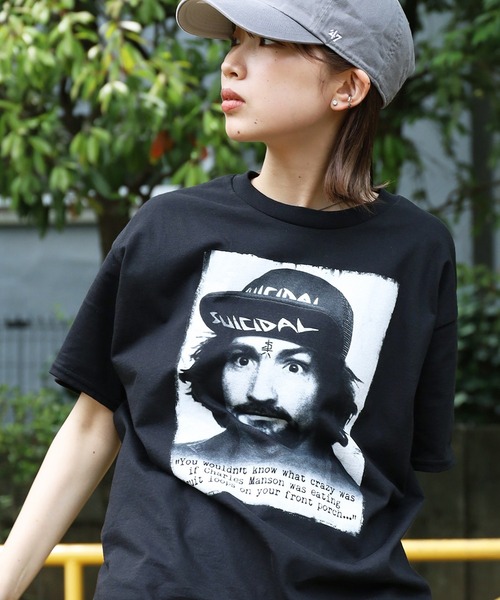 ROOPTOKYO（ループトウキョウ）の「SUICIDAL TENDENCIES TS 66 Charlie + Sticke Tシャツ フォトプリントTシャツ（Tシャツ/カットソー・メンズ・ホワイト/ブラック・M/L/XL）」の2枚目の写真