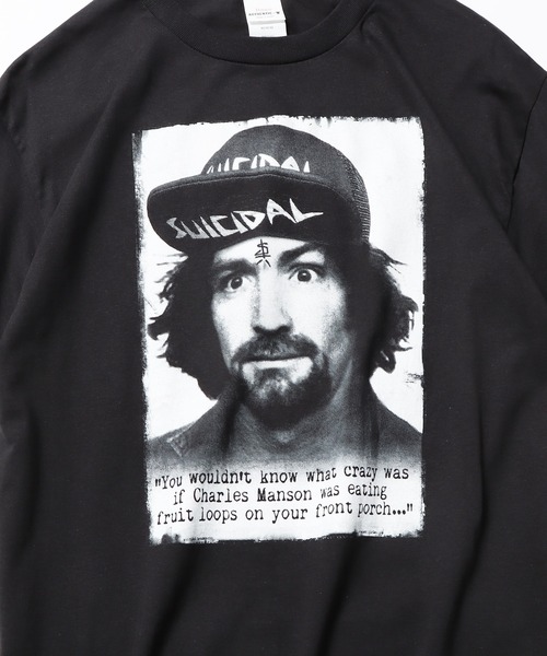 ROOPTOKYO（ループトウキョウ）の「SUICIDAL TENDENCIES TS 66 Charlie + Sticke Tシャツ フォトプリントTシャツ（Tシャツ/カットソー・メンズ・ホワイト/ブラック・M/L/XL）」の7枚目の写真