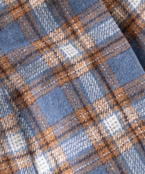 trois lapins kp（トロワラパンケーピー）の「先染めチェックスカパン(110~160cm)（スカート・キッズ・ブルー/マスタード・160cm/110cm/120cm/150cm/140cm/130cm）」の7枚目の写真