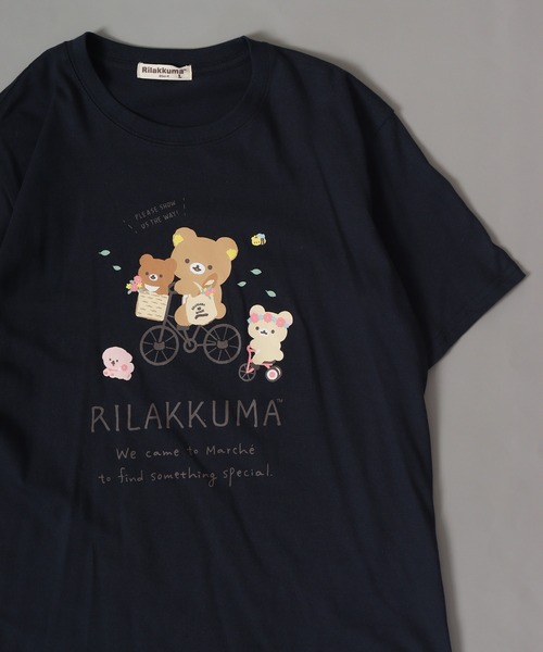FUNALIVE(ファンアライブ)の「リラックマ 半袖 Tシャツ(Tシャツ/カットソー・レディース・杢グレー/グレー系その他/ホワイト/ブルー系その他2/ブルー系その他3/ピンク系その他2/ピンク系その他3/オートミール/ホワイト系その他/グリーン系その他/ブルー系その他/ピンク系その他/レモンイエロー/ホワイト系その他2/ホワイト系その他3/オフホワイト/オリーブ/ネイビー・M/L/LL)」の11枚目の写真