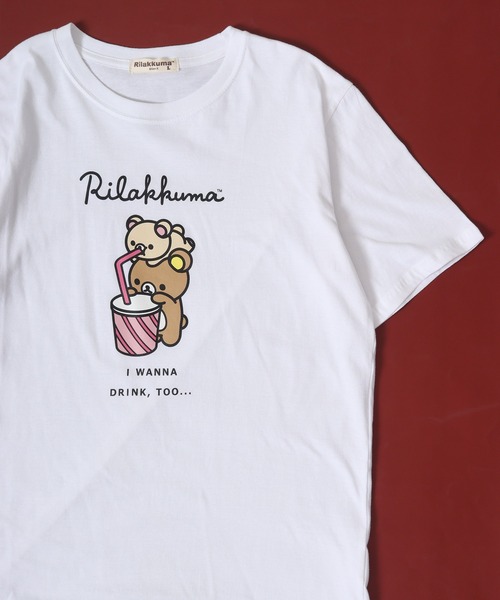 FUNALIVE(ファンアライブ)の「リラックマ 半袖 Tシャツ(Tシャツ/カットソー・レディース・杢グレー/グレー系その他/ホワイト/ブルー系その他2/ブルー系その他3/ピンク系その他2/ピンク系その他3/オートミール/ホワイト系その他/グリーン系その他/ブルー系その他/ピンク系その他/レモンイエロー/ホワイト系その他2/ホワイト系その他3/オフホワイト/オリーブ/ネイビー・M/L/LL)」の6枚目の写真