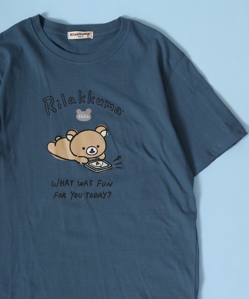 FUNALIVE(ファンアライブ)の「リラックマ 半袖 Tシャツ(Tシャツ/カットソー・レディース・杢グレー/グレー系その他/ホワイト/ブルー系その他2/ブルー系その他3/ピンク系その他2/ピンク系その他3/オートミール/ホワイト系その他/グリーン系その他/ブルー系その他/ピンク系その他/レモンイエロー/ホワイト系その他2/ホワイト系その他3/オフホワイト/オリーブ/ネイビー・M/L/LL)」の13枚目の写真